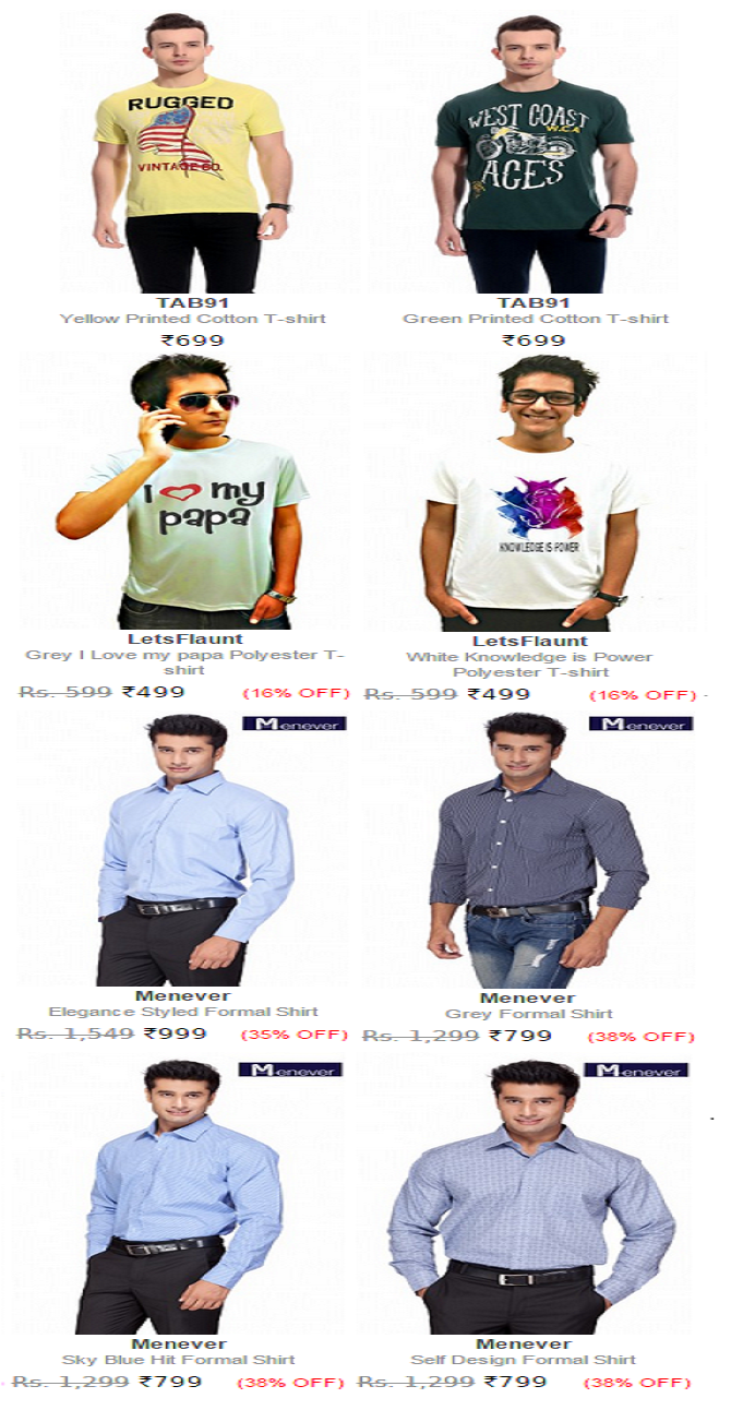 Men Formal Shirts | T-Shirts