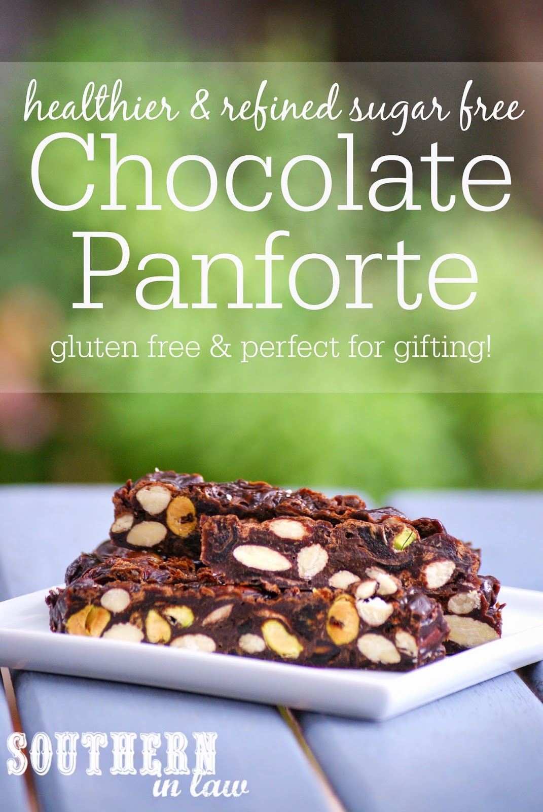 Healthy Chocolate Panforte Recipe - low fat, gluten free, refined sugar free, vegan
