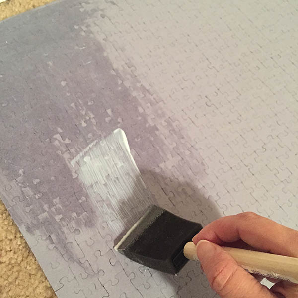 Tickled by the Creative Bug How to Flip and Glue a Large Puzzle by