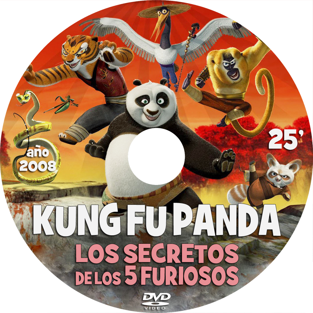 Caratulas de películas DVD para cajas CD Kung Fu Panda Los secretos de los 5 furiosos [2008]