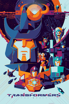 Transformers: The Movie Metallic Variant Screen Print by Tom Whalen