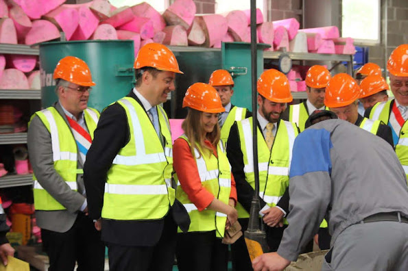 Luxembourg's Hereditary Grand Ducal couple paid a visit to a concrete manufacturer
