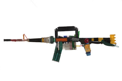 Assault Rifle, Recycled art,  ©Rossa Cole