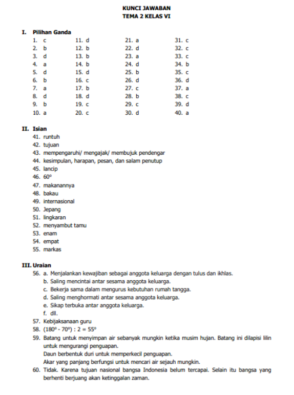 30+ 50 soal latihan bahasa indonesia un sd kls 6 info