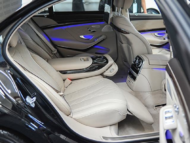 Thiết kế ghế sau Mercedes S500 L 4MATIC Thiết kế ghế sau Mercedes S500 L 4MATIC rộng rãi với nhiều tiện ích