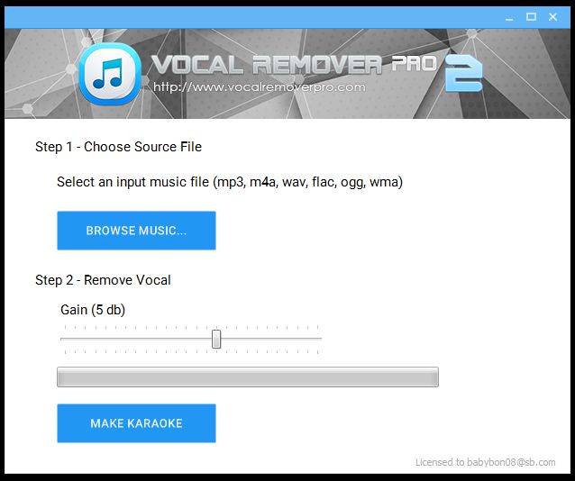 Vocal remover pro serial key and email