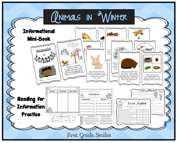 Animals in Winter informational reader