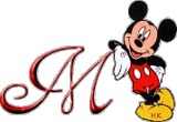 Alfabeto de Mickey Mouse recostado M.