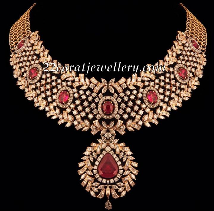 Anmol Jewellers Heavy Bridal Diamond Sets Jewellery Designs