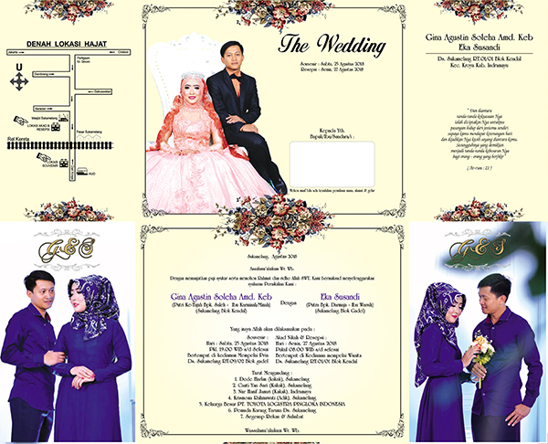 Undangan Pernikahan Custom Tema Bunga Alfi Percetakan Dan Digital