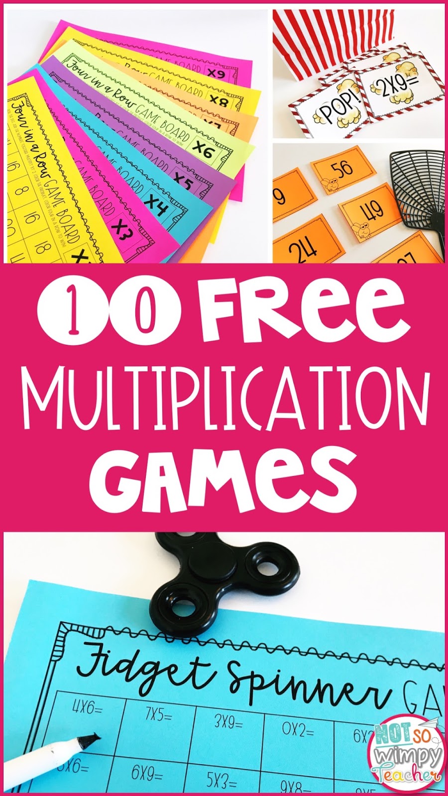 FREE Multiplication Math Facts Games Not So Wimpy Teacher