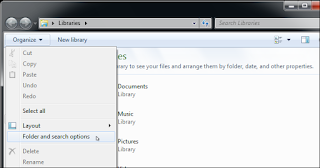 Folder and seacrh option Windows