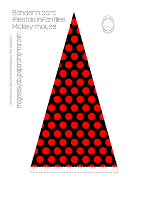 Banderines rojos de mickey mouse Banderines rojos de mickey mouse