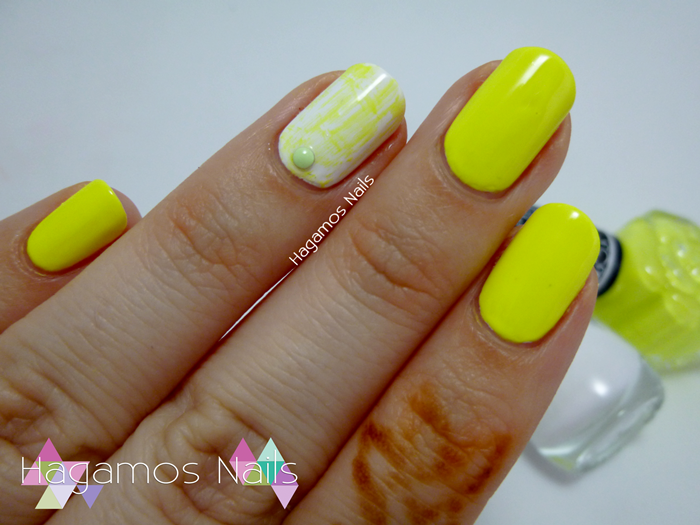 Manicura Amarillo Dry Brush. Hagamos Nails #retocolorescosasdechicasvol4