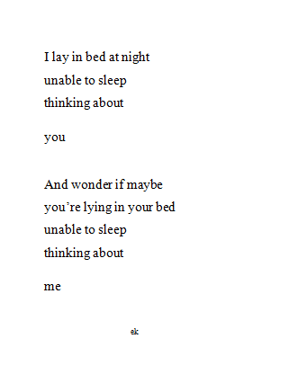 thinking of you short poems