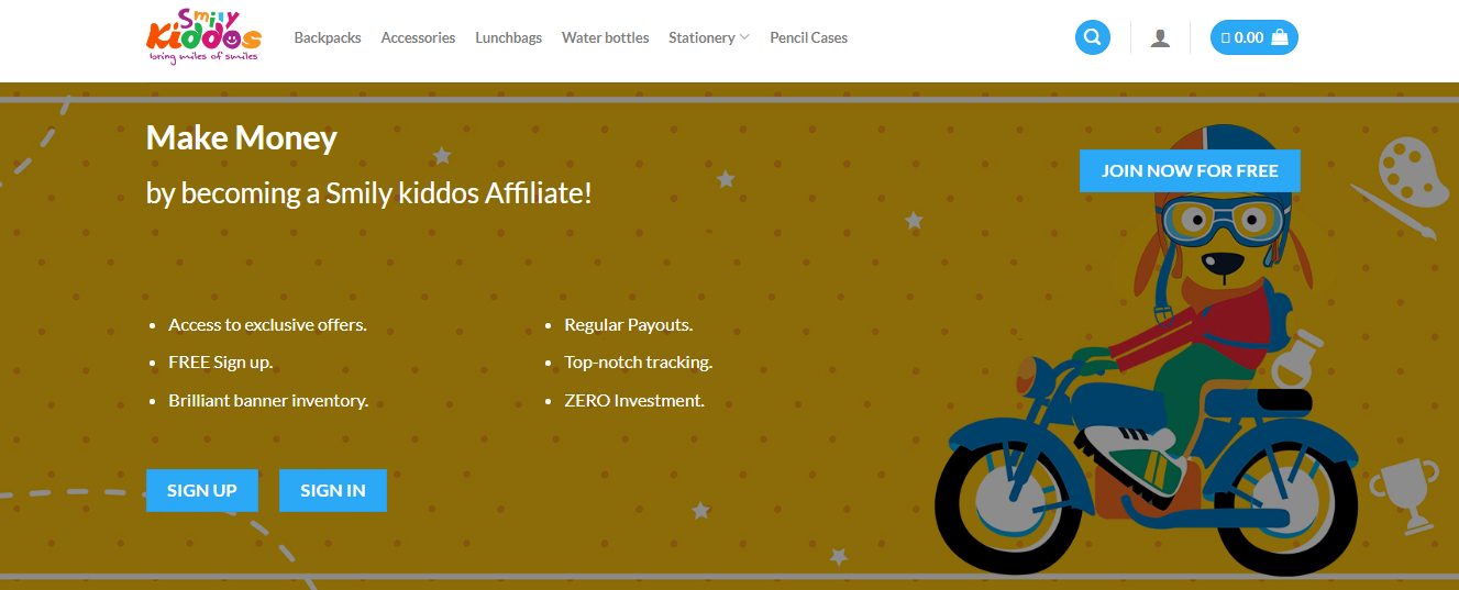 Smily Kiddos Affiliate Marketing Account