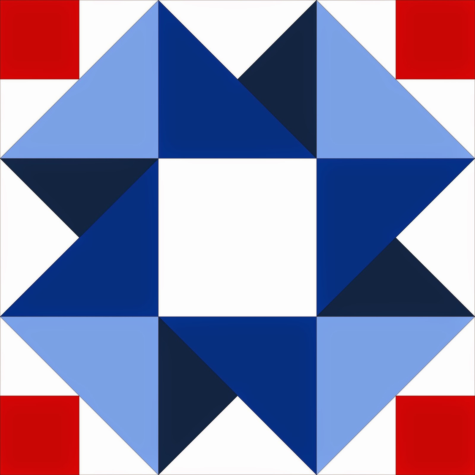 Spangled Stars QAL Star Block Unit A