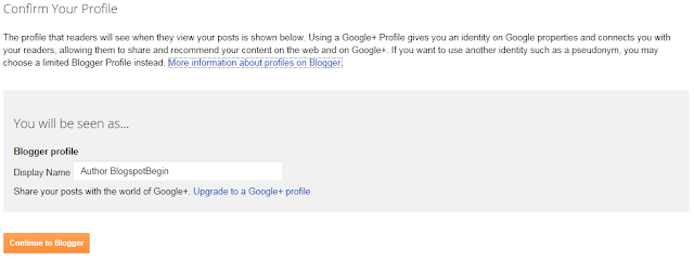Step 5 How to Create A Blog On Blogspot : Confirm Your Profile Step 5 How to Create A Blog On Blogspot : Confirm Your Profile