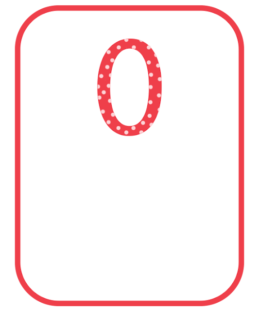 Number 0 flashcard