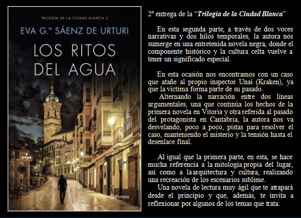 Los ritos del agua. Eva García Sáenz de Urturi. EduRead