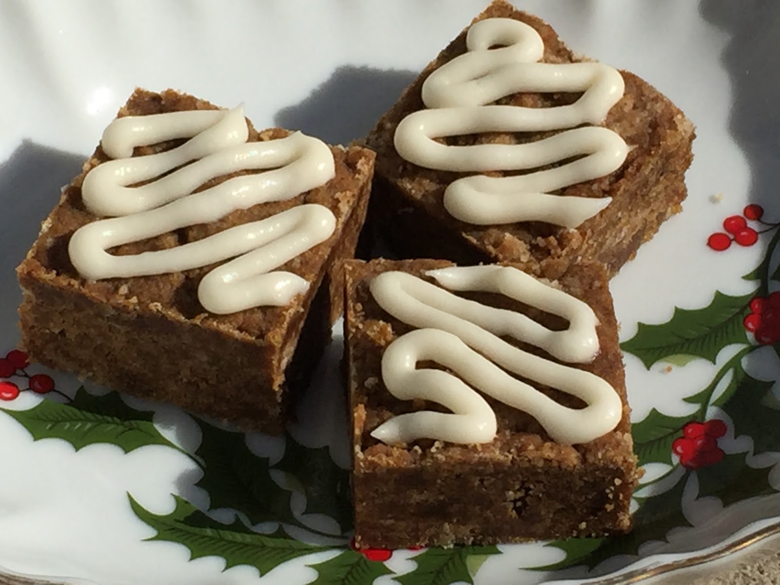 Within My Means Gingerbread Bar Cookies with Eggnog Buttercreme Piped