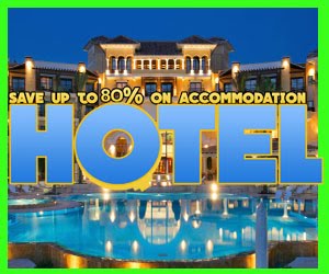 SAVE up to 80% on accommodation