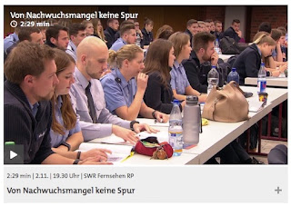 Screenshot des Videos zum SWR-Bericht "Genug Bewerber für die Kommissar-Ausbildung" vom 02.11.2017 (Quelle: https://www.swr.de/swraktuell/rp/trier/polizeihochschule-am-hahn-genug-bewerber-fuer-die-kommissar-ausbildung/-/id=1672/did=20558510/nid=1672/7ikavh/index.html)