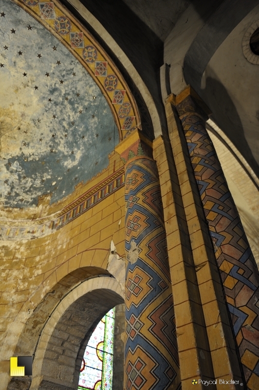 polychromie de l'église de carennac photo pascal blachier