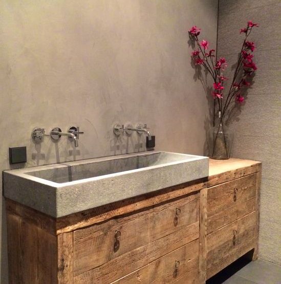 25 Inexpensive DIY Concrete Countertop & Sink For Bathroom And Kitchens