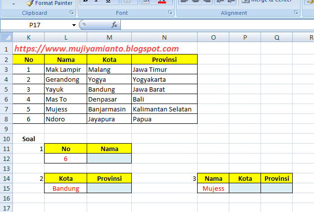 Latihan Soal Excel Gabungan Fungsi Vlookup Dan Fungsi Match Disertai Contoh Dan Soal Latihan