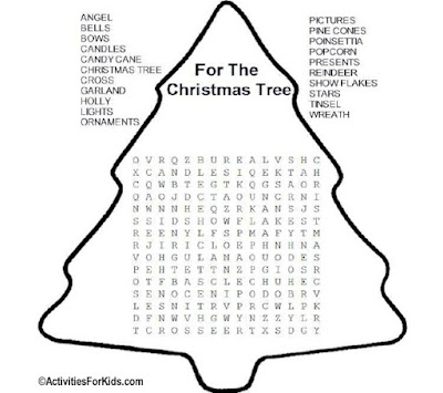 Fun Christmas Word Search Printable For Kids 1