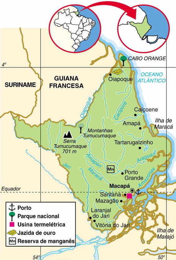 AMAPÁ, ASPECTOS GEOGRÁFICOS E SOCIOECONÔMICOS DO AMAPÁ AMAPÁ, ASPECTOS GEOGRÁFICOS E SOCIOECONÔMICOS DO AMAPÁ