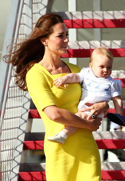 The Duke and Dıchess of Cambridge and Prince George arrives in Australia