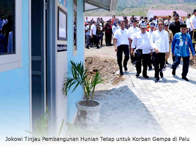 Jokowi Tinjau Pembangunan Hunian Tetap untuk Korban Gempa di Palu Jokowi Tinjau Pembangunan Hunian Tetap untuk Korban Gempa di Palu