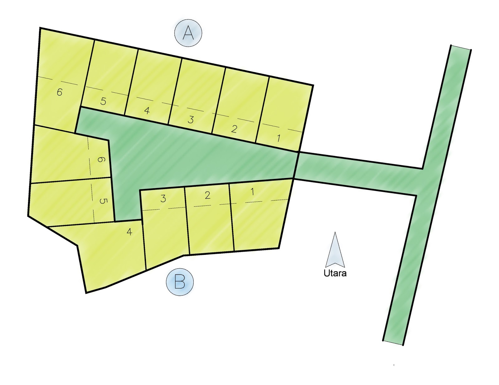 Perumahan Kecil Jasa Site Plan
