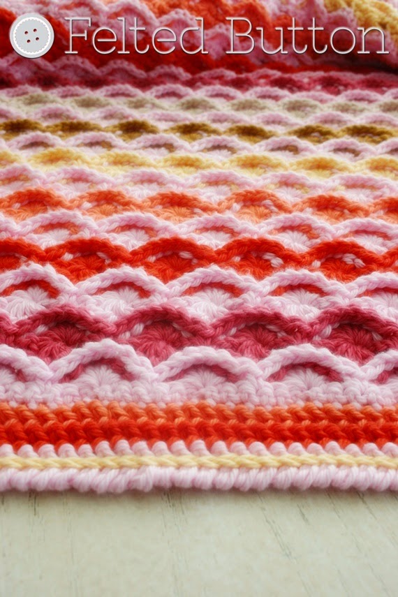 Confections Blanket Crochet Pattern by Susan Carlson of Felted Button