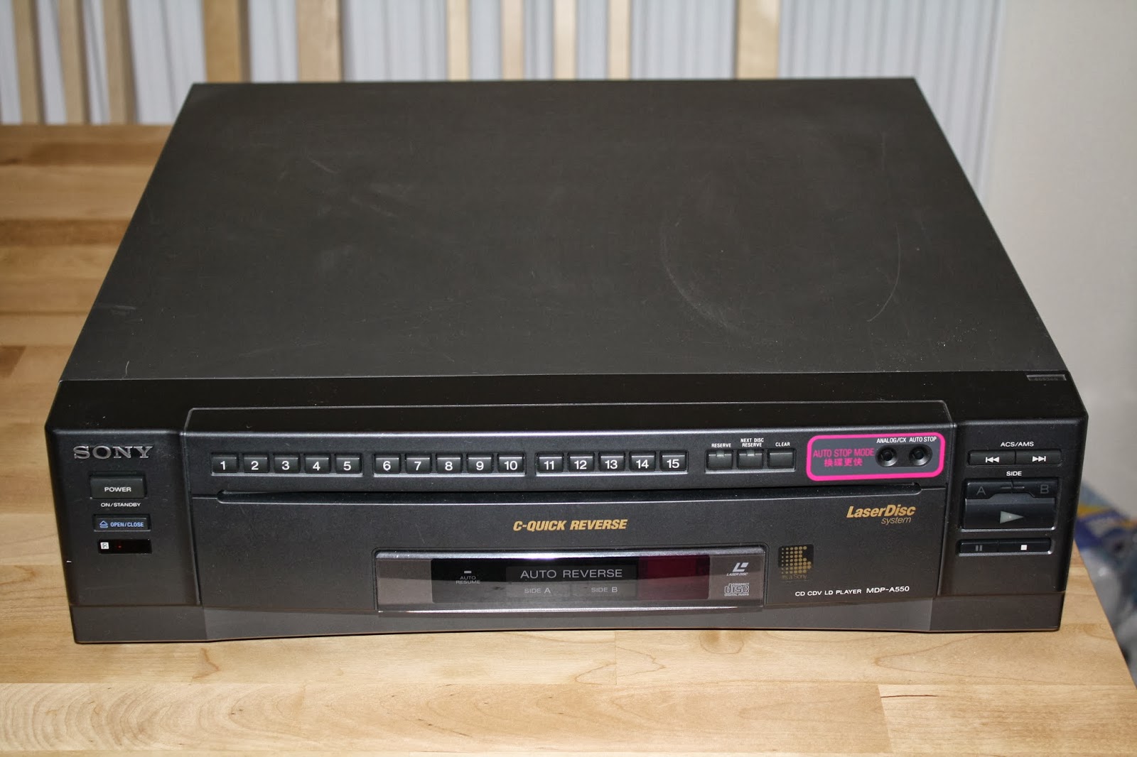 Movie Memorabilia Emporium Sony MDPA550 Laserdisc Player