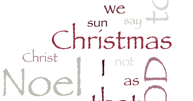Day 1: The Etymology of Christmas  PSALMS to God