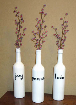 Spray Painted Vases