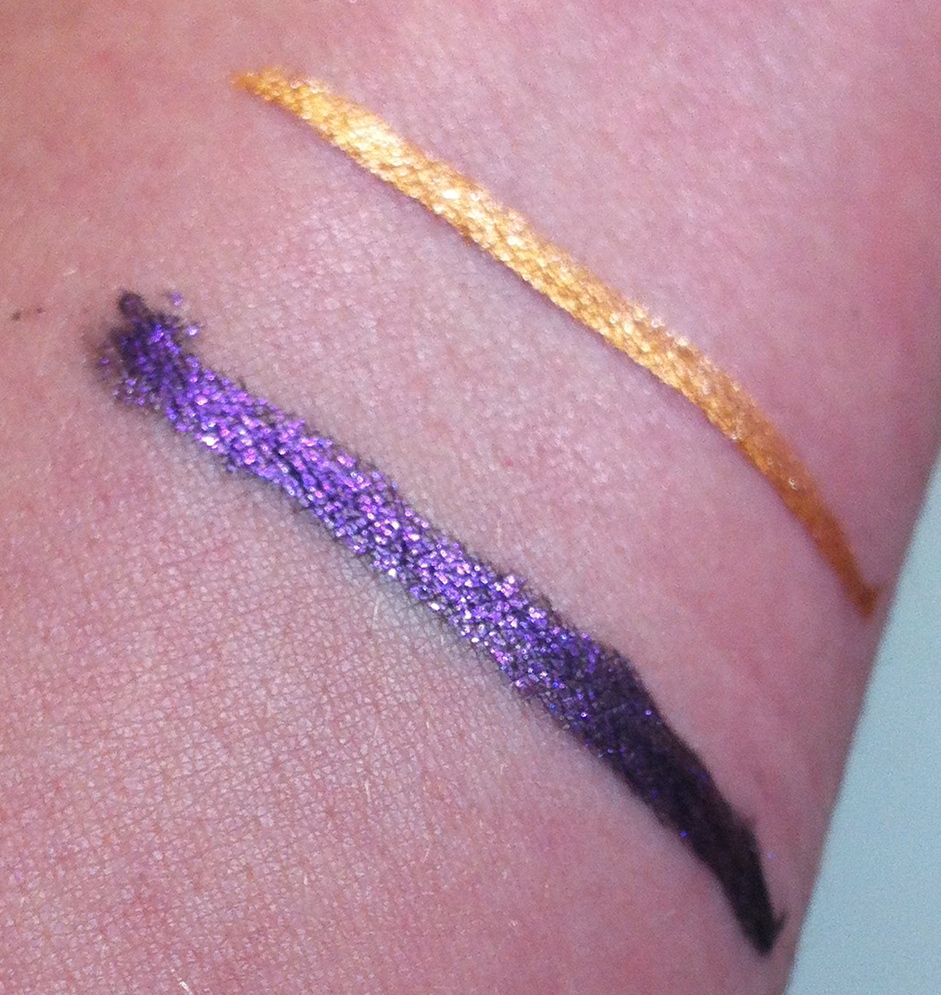 Nenta's Frivolity Sephora LongLasting 12HR Wear Eye Liner in Glitter Violet and Metallic Gold