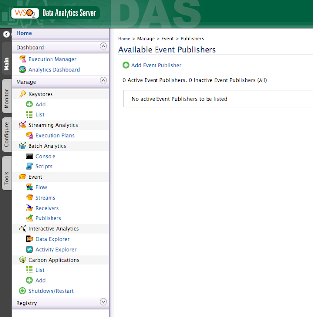 bakilisation adding an output logger event adapter to wso2 das main event applications