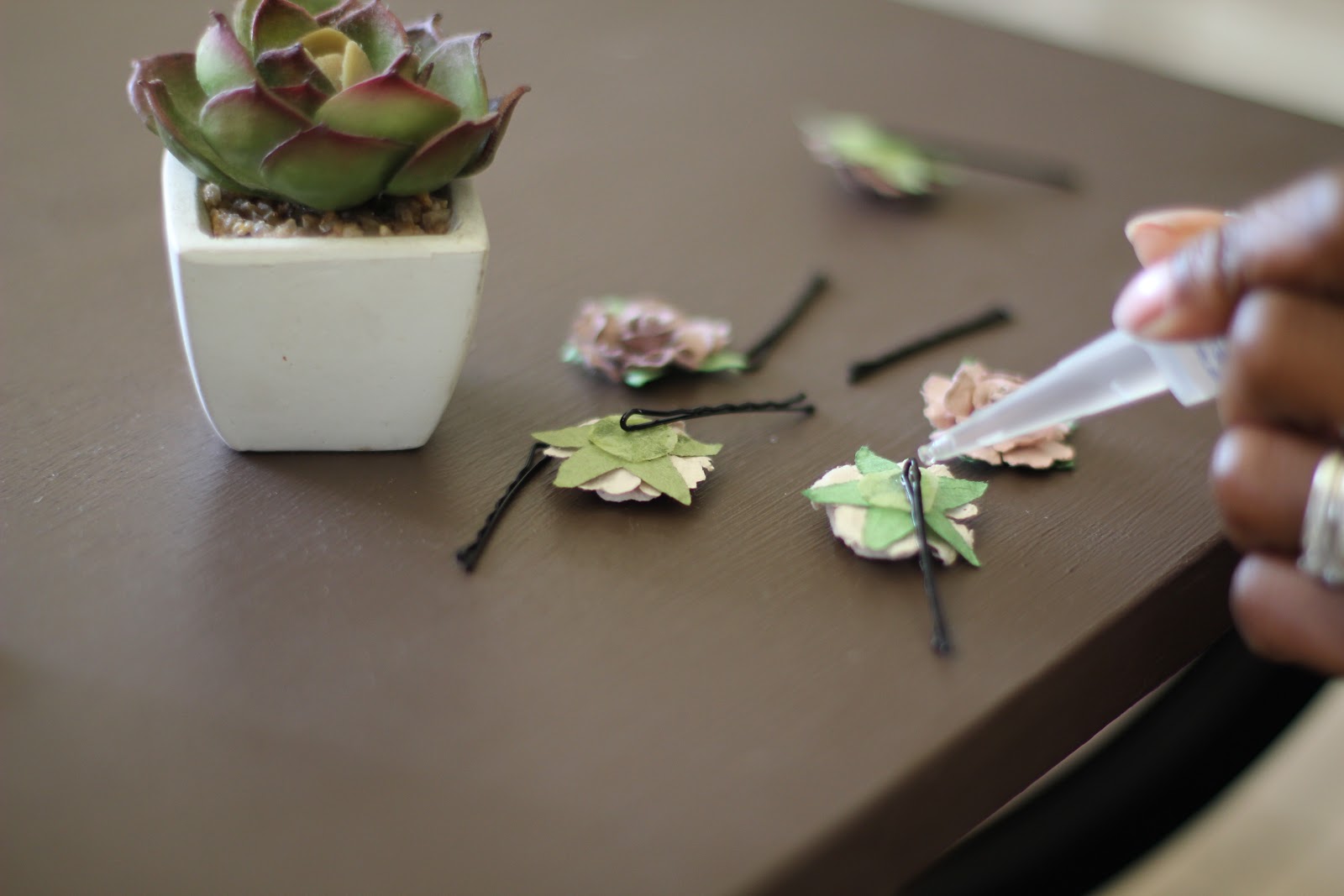 DIY Flower Hair Pins —