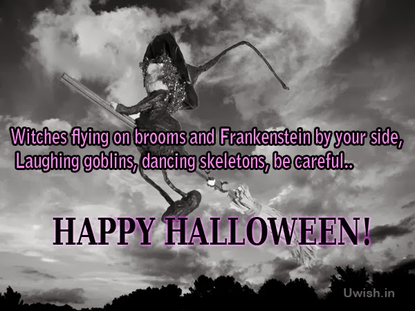 Happy Halloween e greeting cards and scary wishes with graveyard.