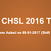 SSC CHSL 8 January Gk Questions asked on Shift 1 + Shift 2 (Memory Based)