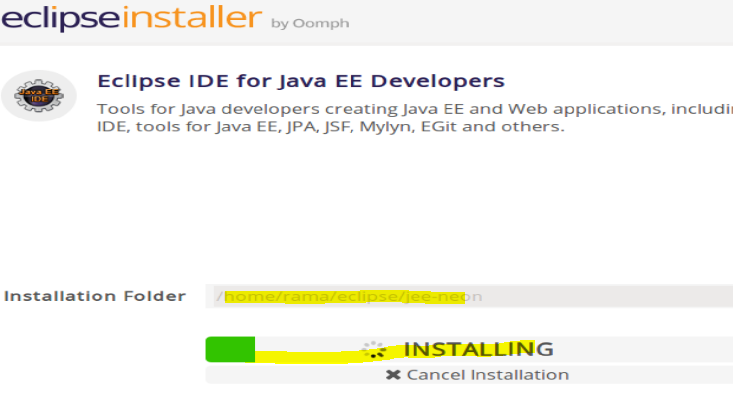 Oracle By Mahendra Installing Eclipse EE in UBUNTU
