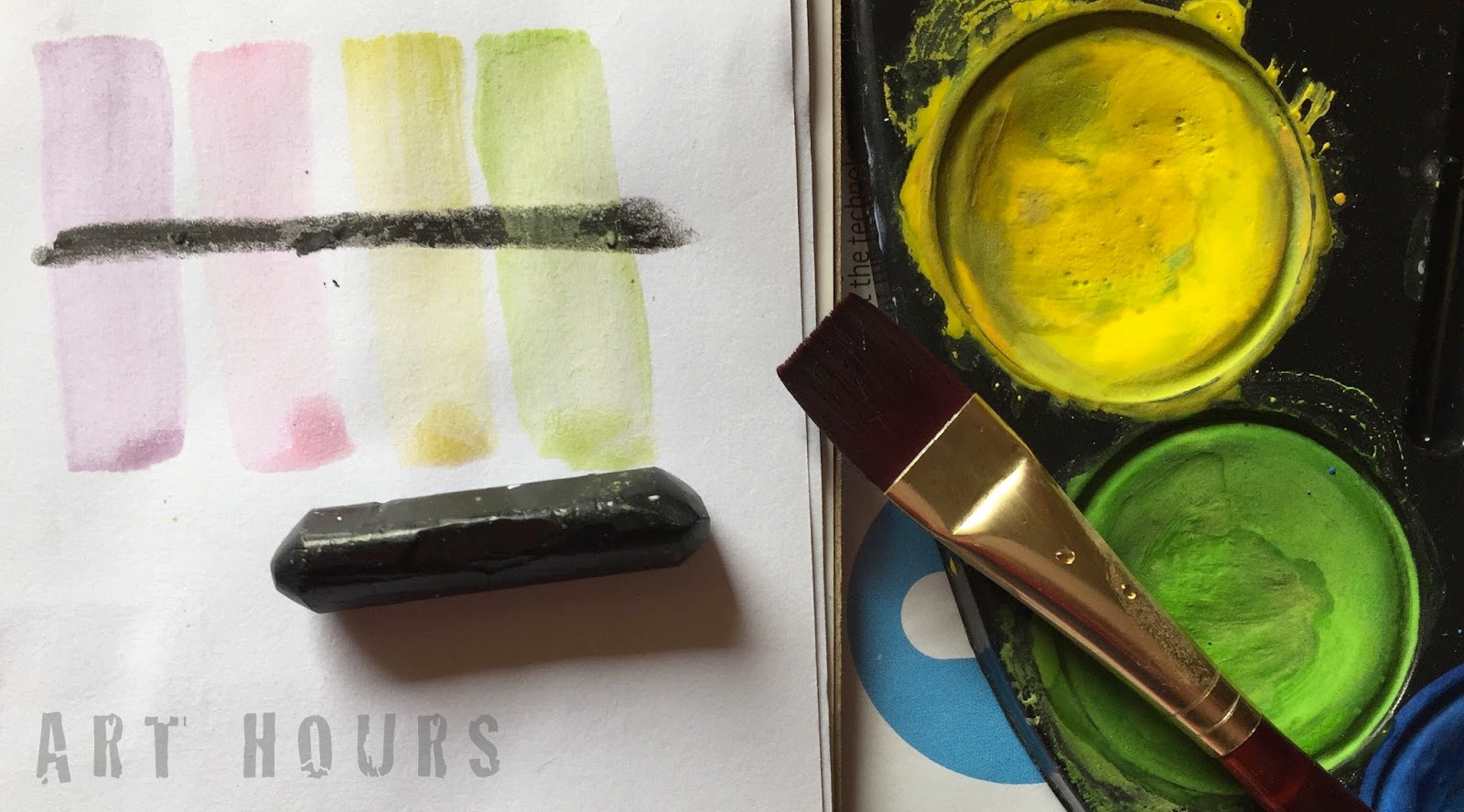 ArchGuide Learn Watercolors Crayon Resist with Water Colors