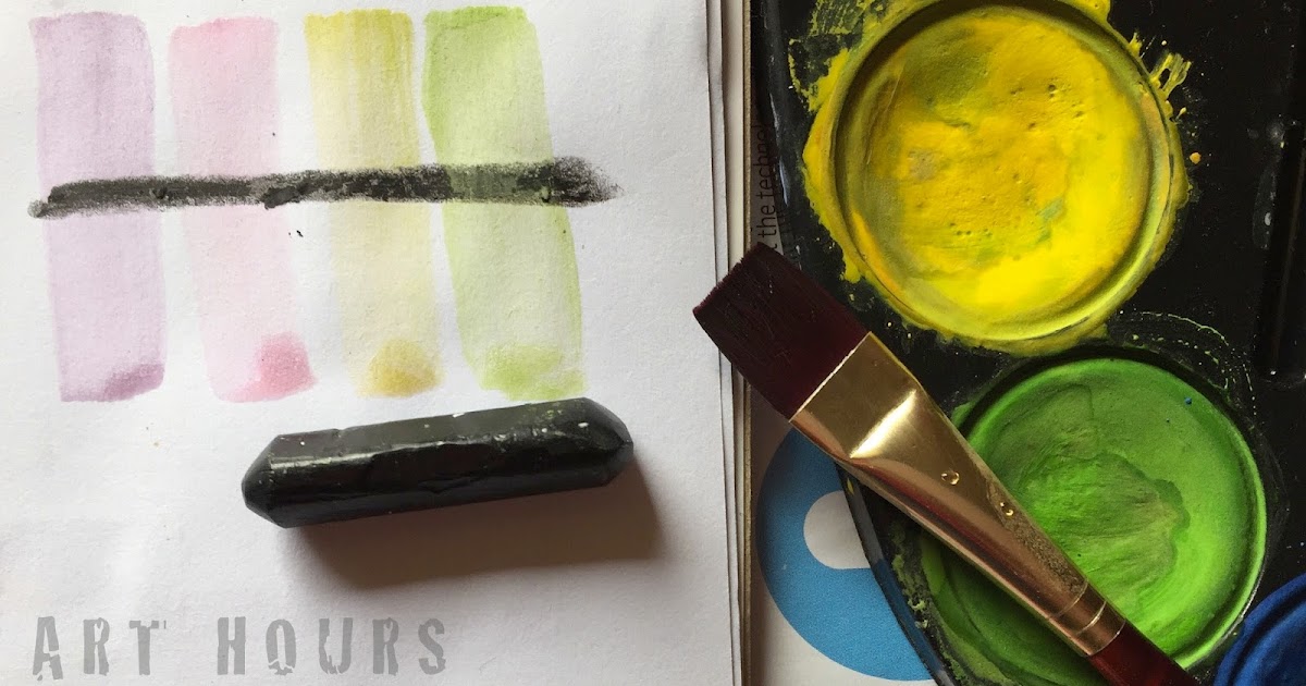 ArchGuide Learn Watercolors Crayon Resist with Water Colors