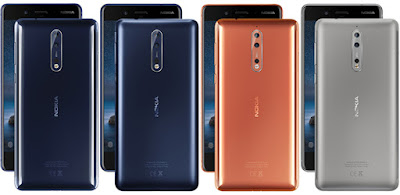 Spesifikasi Nokia 8 Spesifikasi Nokia 8 Berdasarkan foto yang dipasang di situs jingdong, Nokia 8 ini bakal memiliki desain layar yang memiliki bezel layar sangat tipis dibalut dengan kamera belakangnya yang dibuat dengan model melingkar. Dari desas-desus yang telah beredar rencananya Nokia 8 bakal mengusung layar dengan ukuran layar 5,6 inci didukung dengan Super AMOLED dengan resolusi layar 1440 x 2560 pixels atau Quality HD. Jika berita ini benar tentu layar Nokia 8 ini akan menghasikan layar yang sangat tajam dan jernih san tidak perlu takut lagi akan goresan atau bahkan pecah karena Nokia 8 ini sudah mengoptimal proteksi layar dari Corning Gorilla Glass 5 yang membuat layar smartphone ini tahan gores dan benturan. Untuk dapur pacunya kabarnya smartphone ini bakalan dibenamkan dengan chipset yang paling canggih yaitu Qualcomm Snapdragon 835, dengan chipset Octa core yang dibarengkan dengan Grafis dari Adreno alhasil Performa yang dihasilkan Nokia 8 ini akan semakin gahar di pasaran apalagi dengan didukung dengan RAM yang berkapasitas sangat besar yakni 6GB dan internal memorinya 64/128 GB dan masih bisa di tambah lagi denganEksternal memori microSD ( Up-to 256GB). Spesifikasi ini tentu akan membuat sistem operasi android Nougat ini akan berjalan sangat optimal.