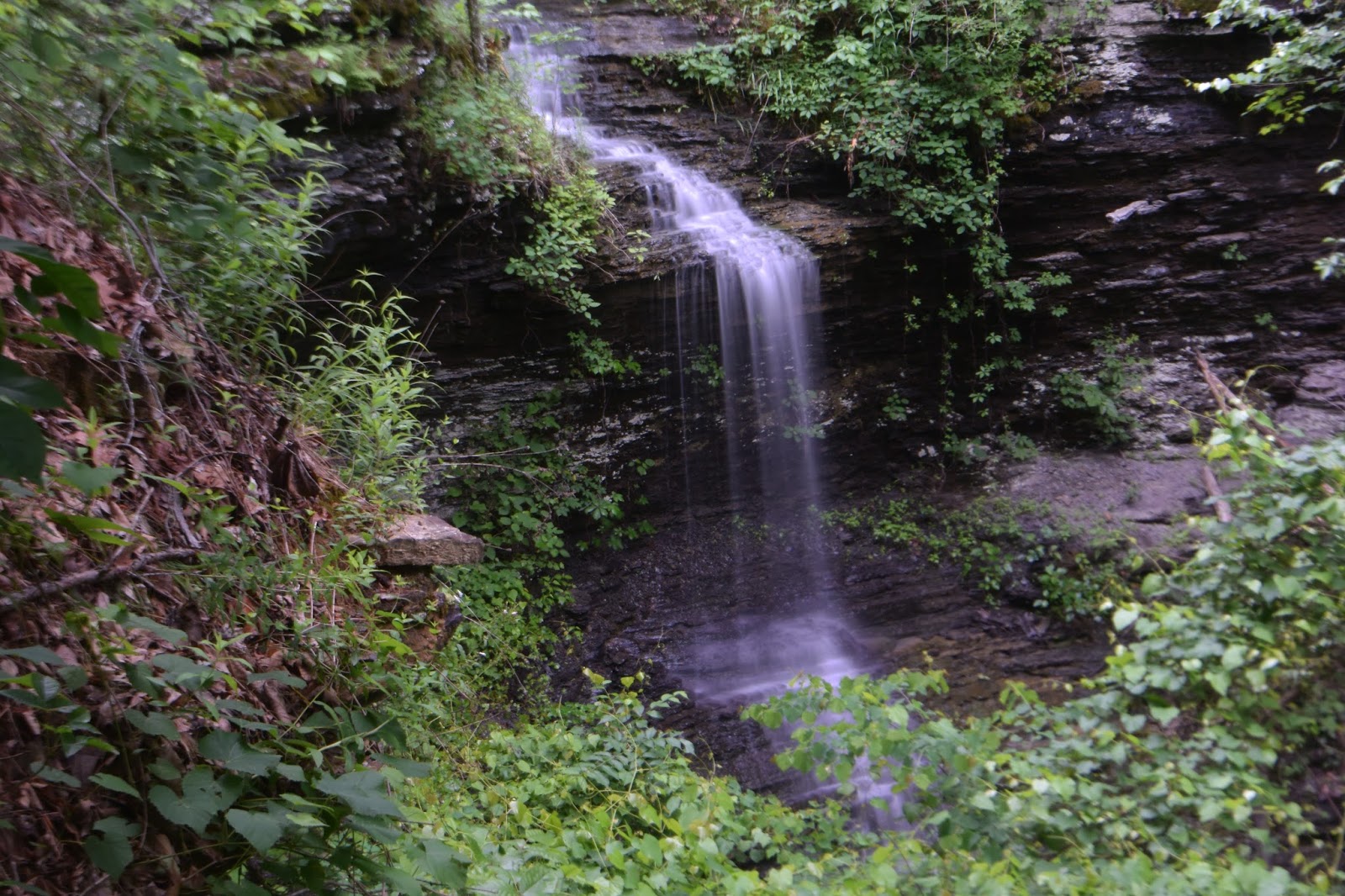 Rick's Hiking Blog Sand Cave Hollow Waterfalls, Blue Hole Special