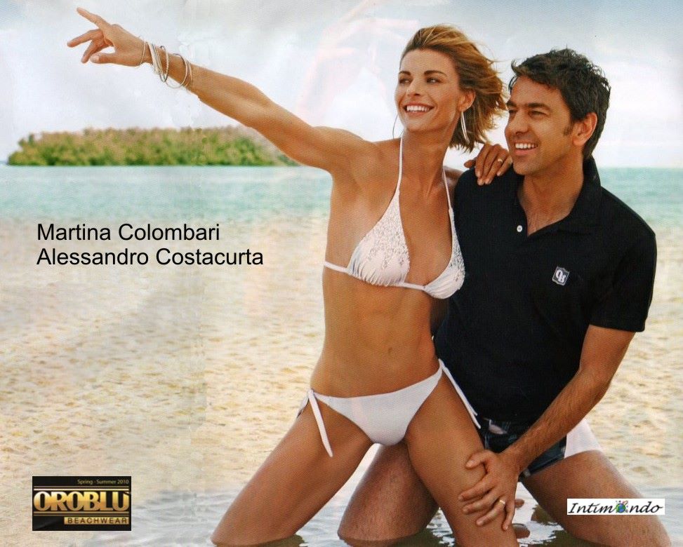FC Barcelona: Alessandro Costacurta and his wife Martina 